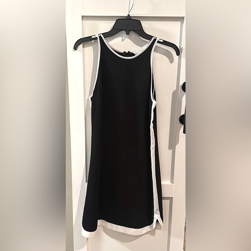 Charles Henry sporty mini dress with white trim details